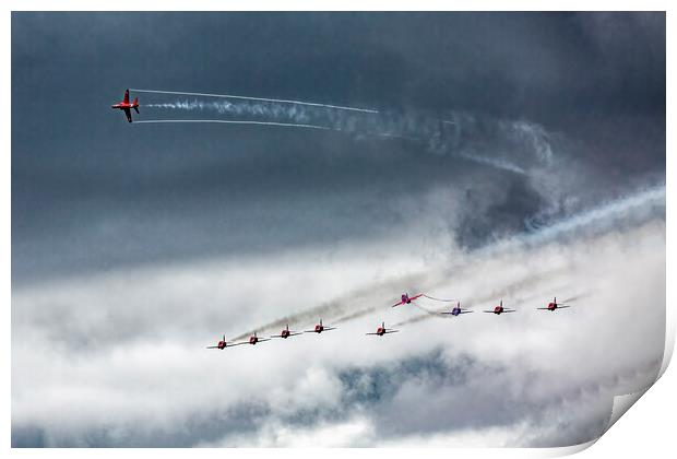 Ten Red Arrows Print by Derek Beattie