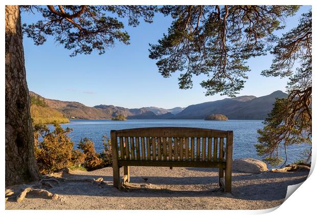 View from Friars Crag, Derwent Water, Keswick Print by Derek Beattie