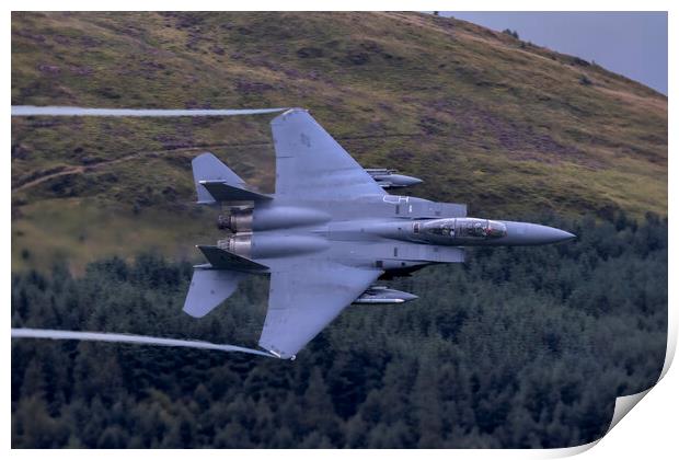 F15E Strike Eagle Low Level Mach Loop Print by Derek Beattie