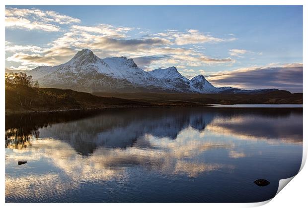 Ben Loyal Sunrise Scotland Print by Derek Beattie