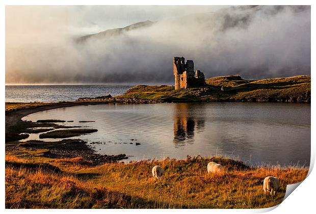 Ardvreck Castle Highland Scotland Print by Derek Beattie