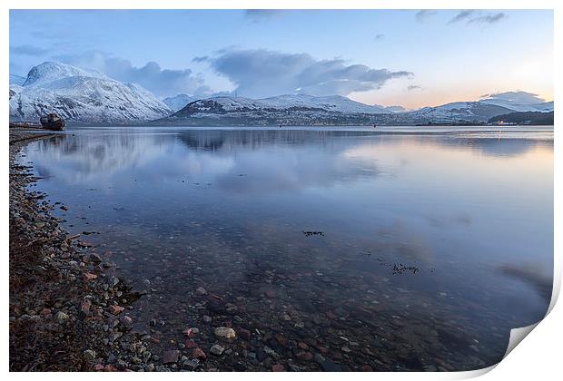 Ben Nevis at Dusk Print by Derek Beattie