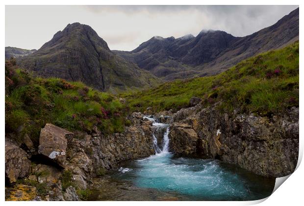 The Fairy Pools Waterfalls, Isle of Skye Print by Derek Beattie