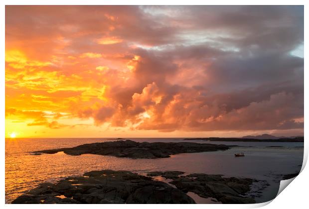 Sunset at Sanna Bay Print by Derek Beattie