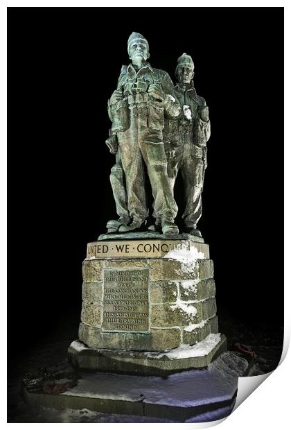 Spean Bridge Commando Memorial at Night Print by Derek Beattie
