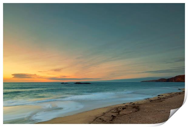 Sandwood Bay at Sunset Print by Derek Beattie