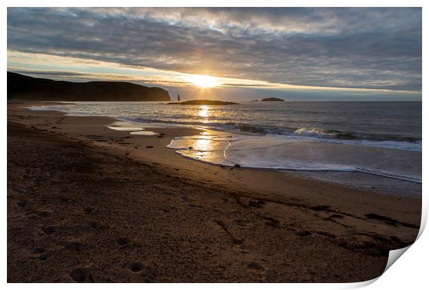Sandwood Bay Sunset Print by Derek Beattie