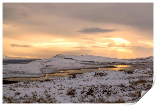 Trotternish Ridge  Isle of Skye Toward Sundown Print by Derek Beattie