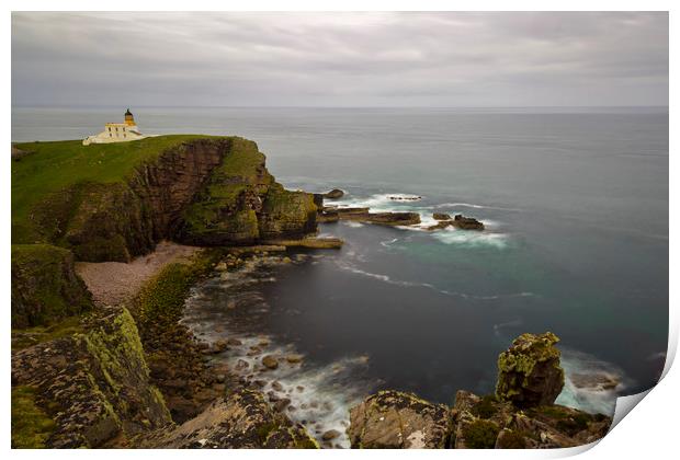 Stoer Head Lighthouse Scotland Print by Derek Beattie