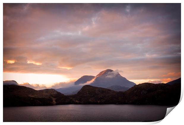 First Light on Cul Beag Scotland Print by Derek Beattie