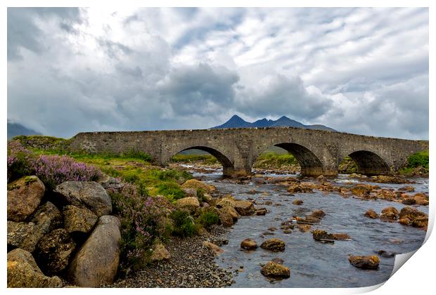 Sligachan Old Bridge Isle of Skye Print by Derek Beattie