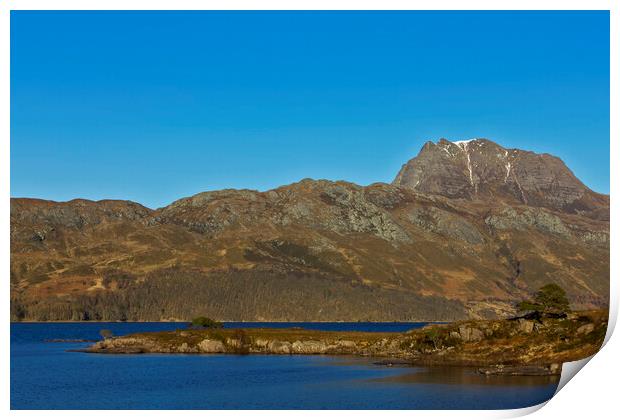 Slioch and Loch Maree Scotland Print by Derek Beattie