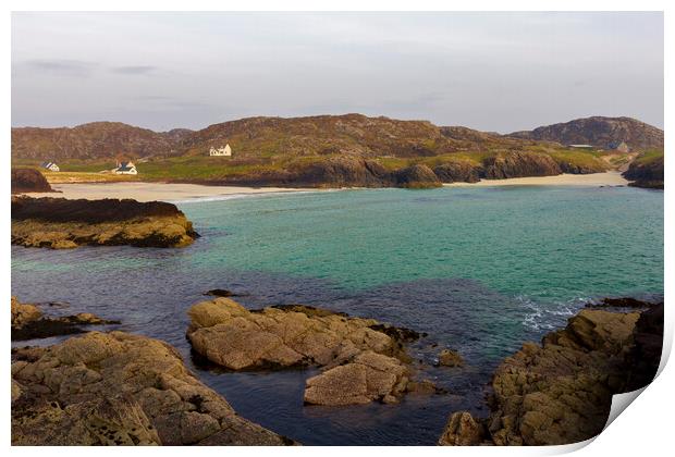 Clachtoll Bay Scotand Print by Derek Beattie