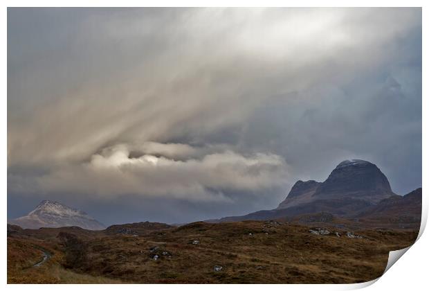 Suilven and Canisp Scotland Print by Derek Beattie