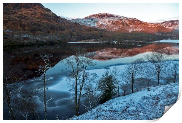 Loch Trool Winter Reflections Print by Derek Beattie
