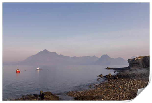 Cuillins from Elgol Isle of Skye Print by Derek Beattie