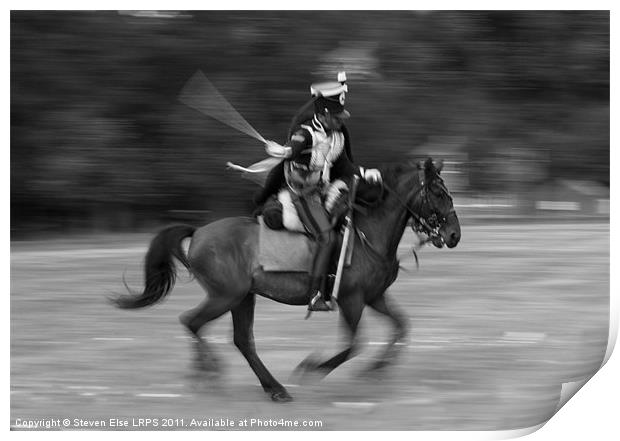 Blurred Galloping Horseman Print by Steven Else ARPS