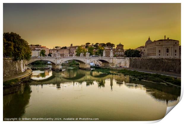 Rome Vista: Tiber Majesty Print by William AttardMcCarthy