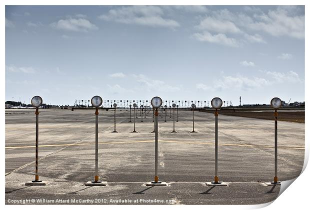 Runway Lights Print by William AttardMcCarthy