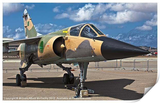 Libyan Air Force Mirage F1 Reg 502 Print by William AttardMcCarthy