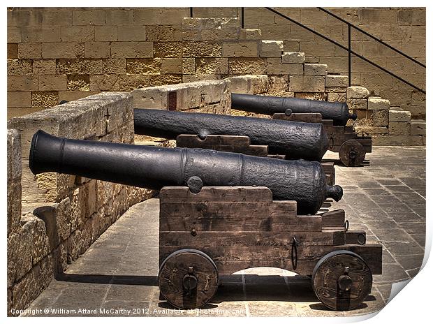 Medieval Cannons Print by William AttardMcCarthy