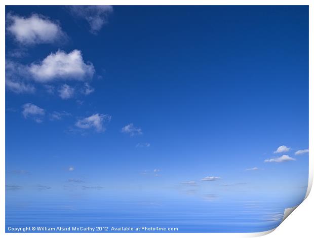 Clouds over Water Print by William AttardMcCarthy