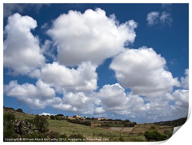 Malta Countryside Print by William AttardMcCarthy