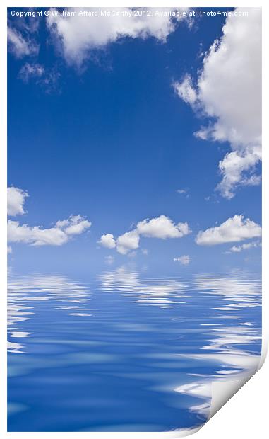 Clouds over Water Print by William AttardMcCarthy