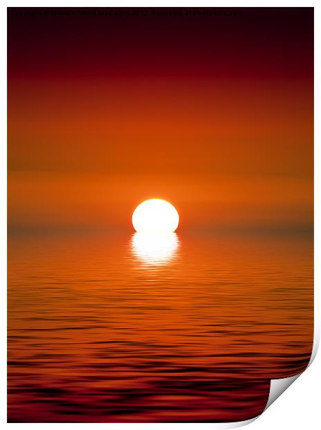 Golden Sunset Print by William AttardMcCarthy