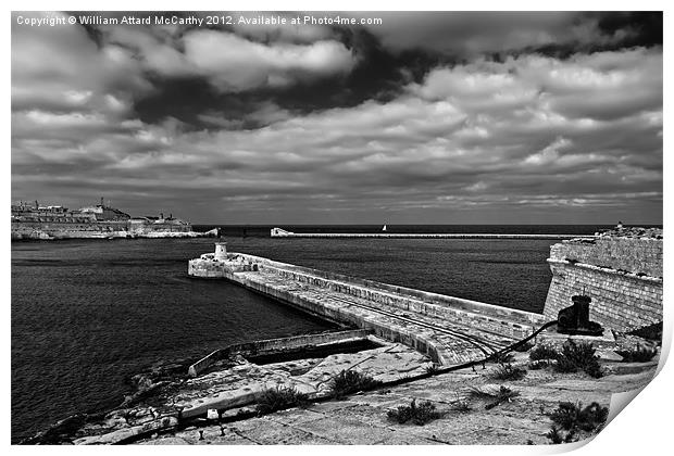 Grand Harbour Entrance Print by William AttardMcCarthy