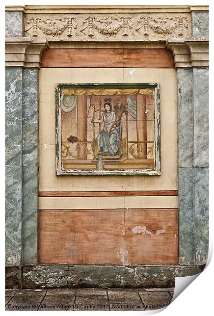 Roman Wall Fresco Print by William AttardMcCarthy