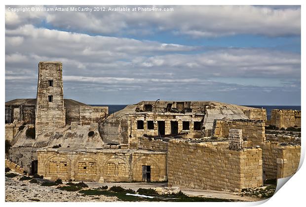 Fort Ricasoli Print by William AttardMcCarthy