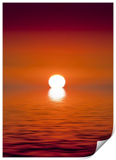 Golden Sunset Print by William AttardMcCarthy