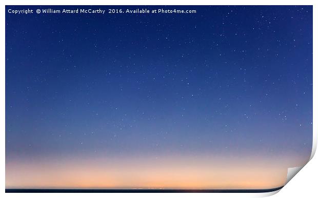 Starry Sky and the Sicily Coastline Print by William AttardMcCarthy