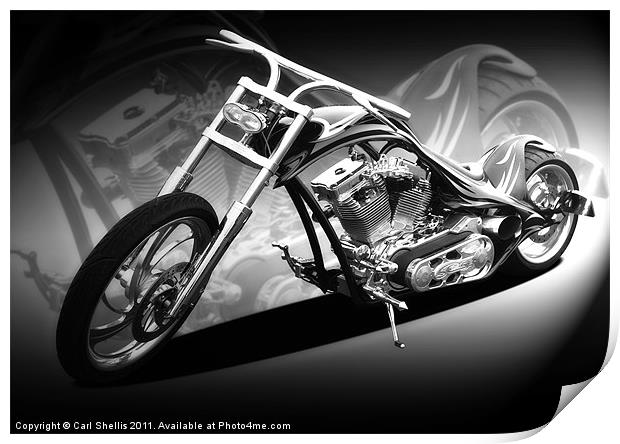 Custom bike Print by Carl Shellis