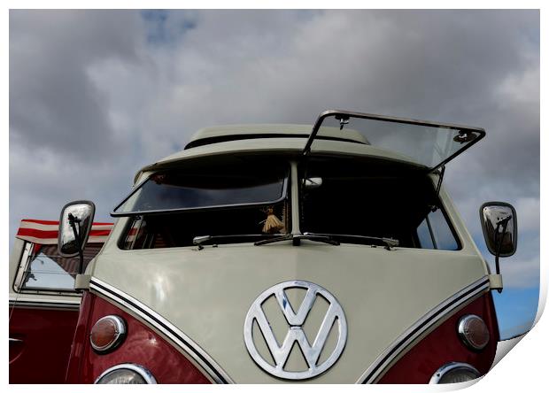 Volkswagen campervan Print by Carl Shellis