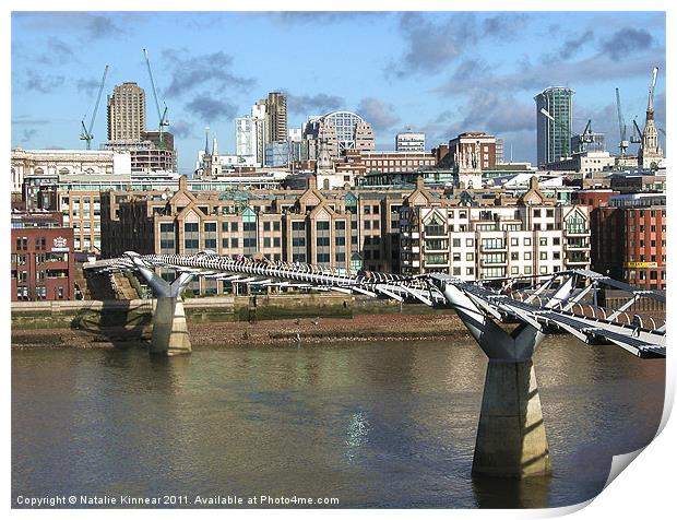 Millenium Bridge - London Print by Natalie Kinnear
