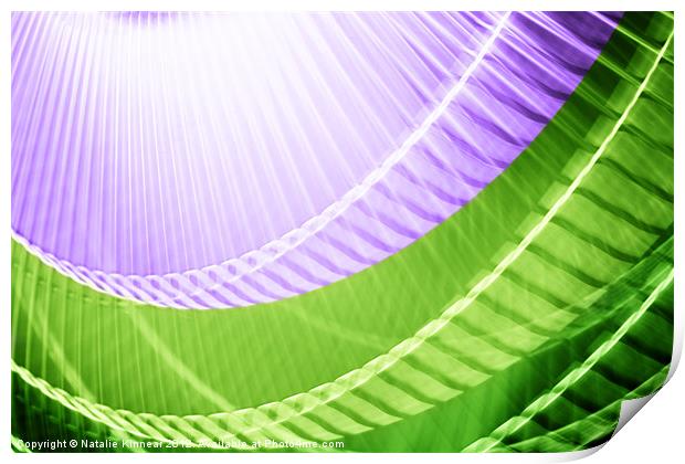 Purple and Lime Green Abstract Print by Natalie Kinnear