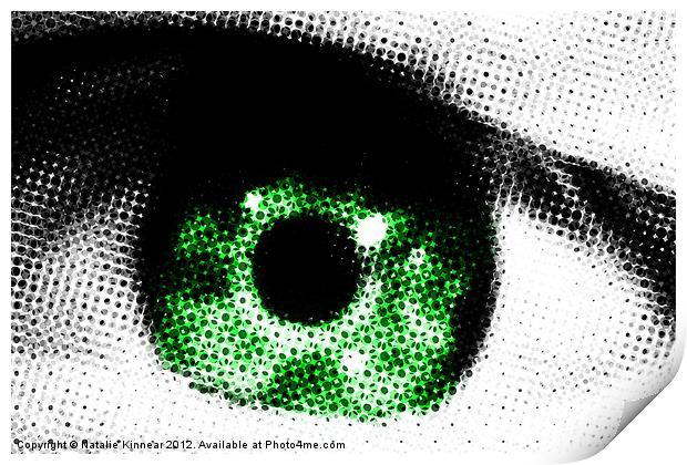 Green Eye Abstract Print by Natalie Kinnear