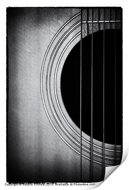 Guitar Film Noir Print by Natalie Kinnear