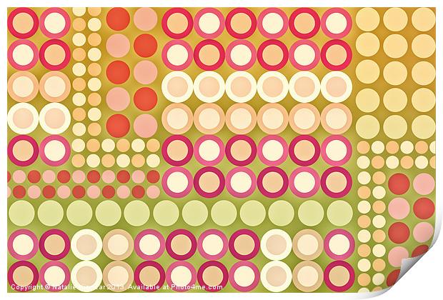 Circles Abstract One Print by Natalie Kinnear