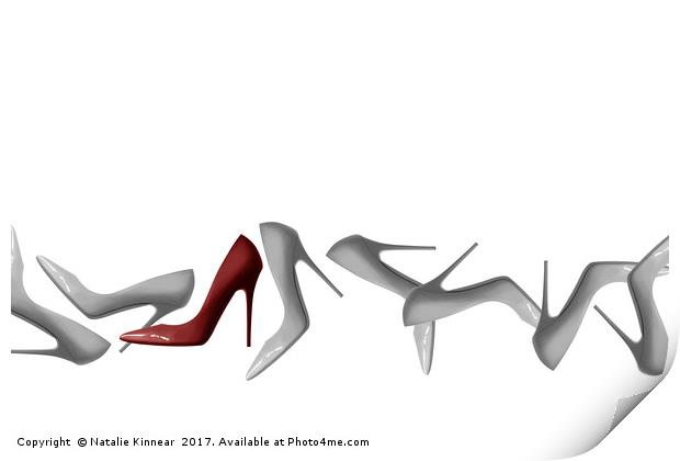 Row of Shoes Abstract Print by Natalie Kinnear