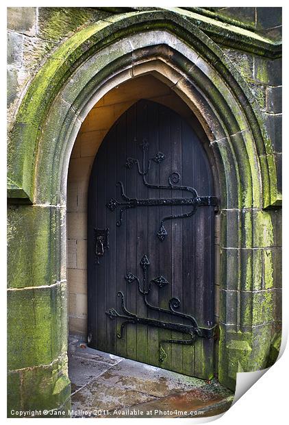 Open Church Door Print by Jane McIlroy