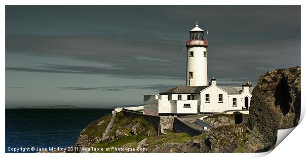Fanad Head Lighthouse, Donegal, Ireland Print by Jane McIlroy