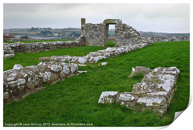 Nendrum Monastic Site Print by Jane McIlroy