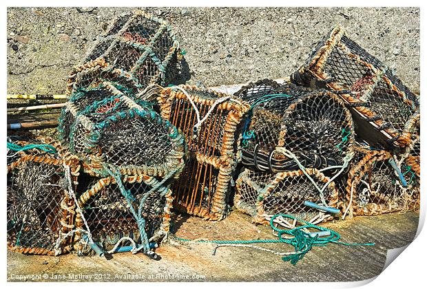 Lobster Pots Print by Jane McIlroy