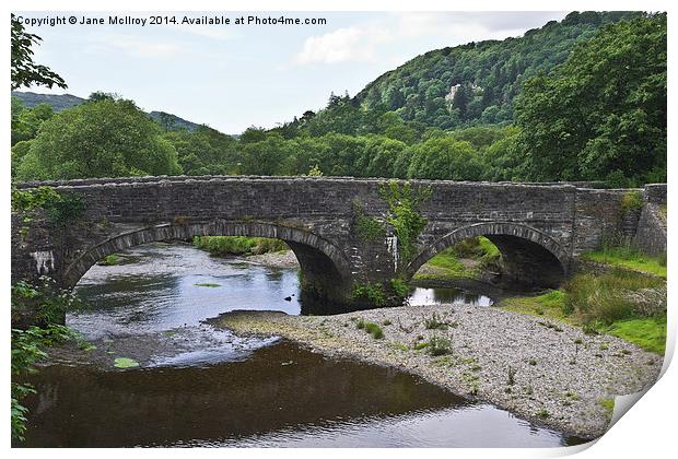 River Dwyryd Bridge Print by Jane McIlroy