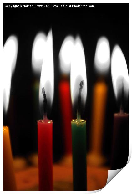 Candles Abstract Print by Nathan Brown