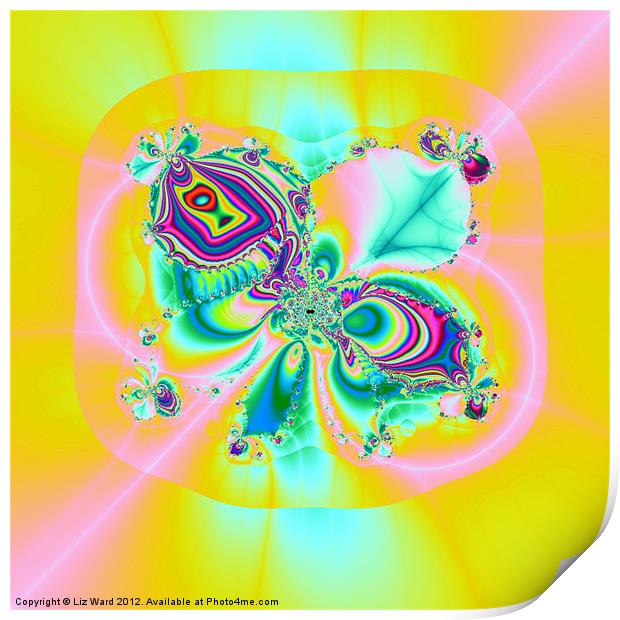 Sunshine Fractal Print by Liz Ward