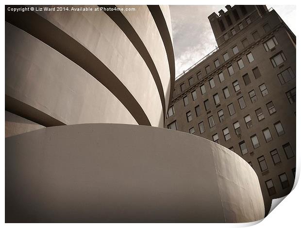 Guggenheim Museum Print by Liz Ward